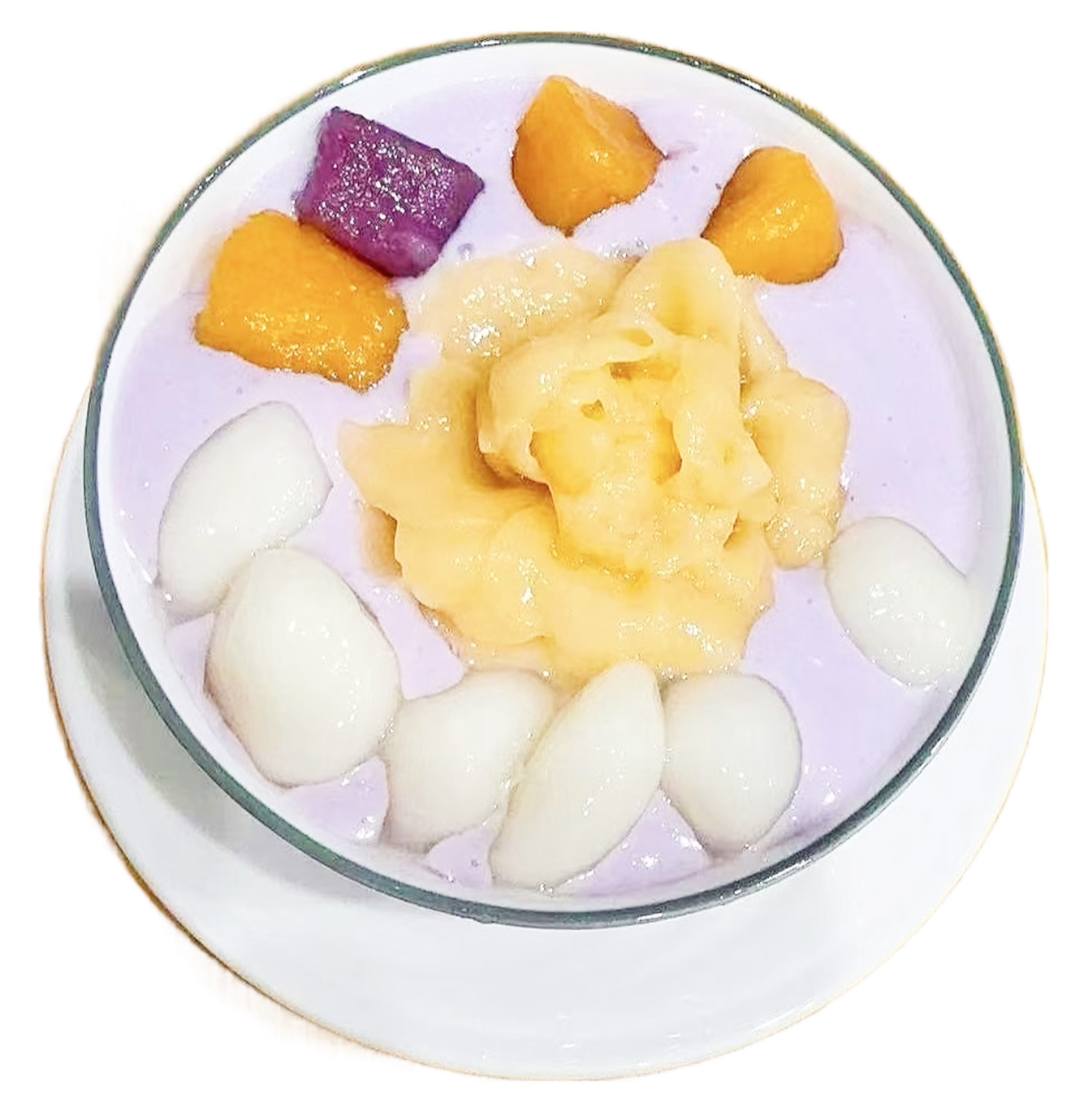 Peony Taro Cream Steamed Milk Pudding