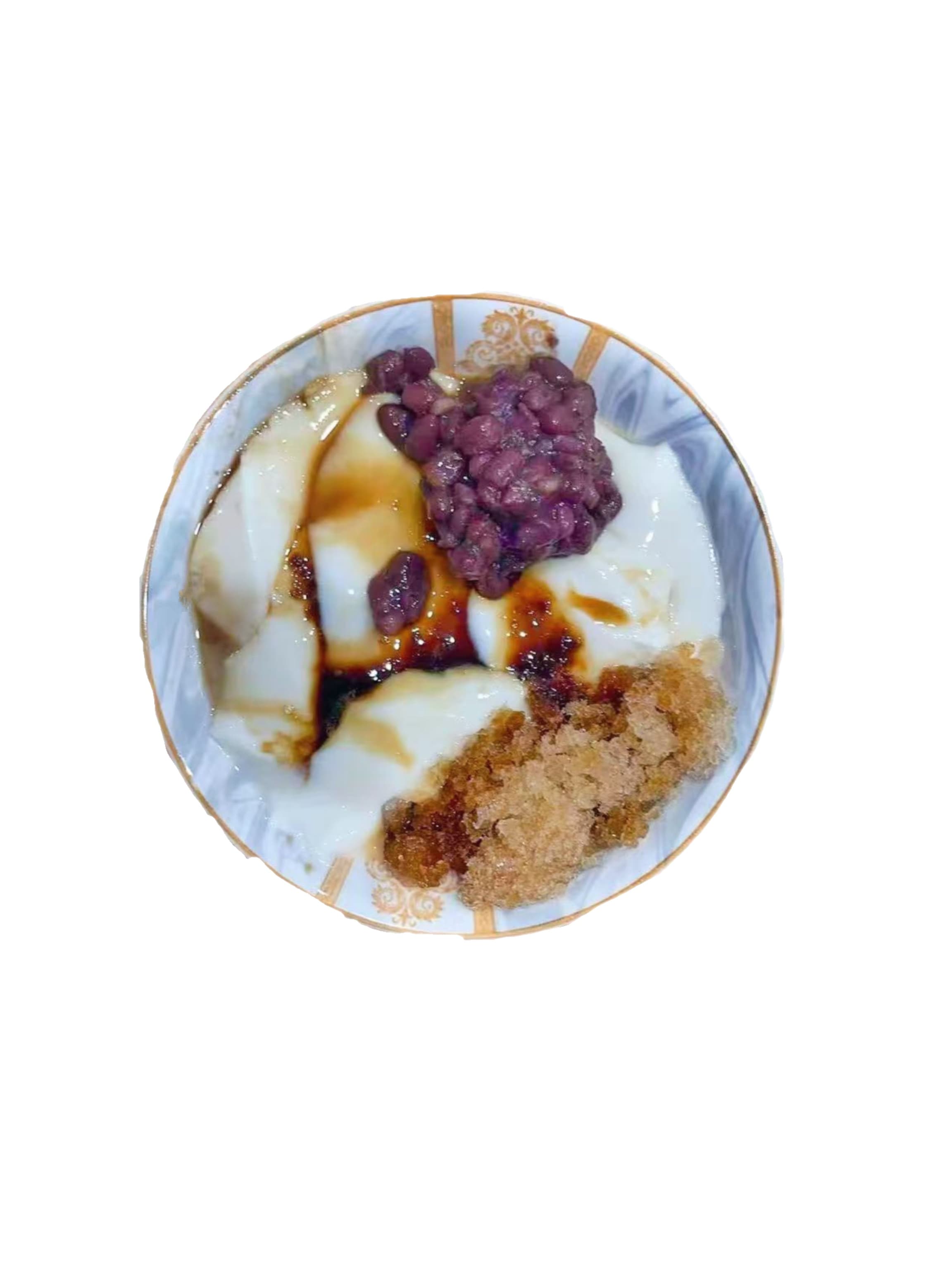Red Bean Brown Sugar Ice Tofu Pudding